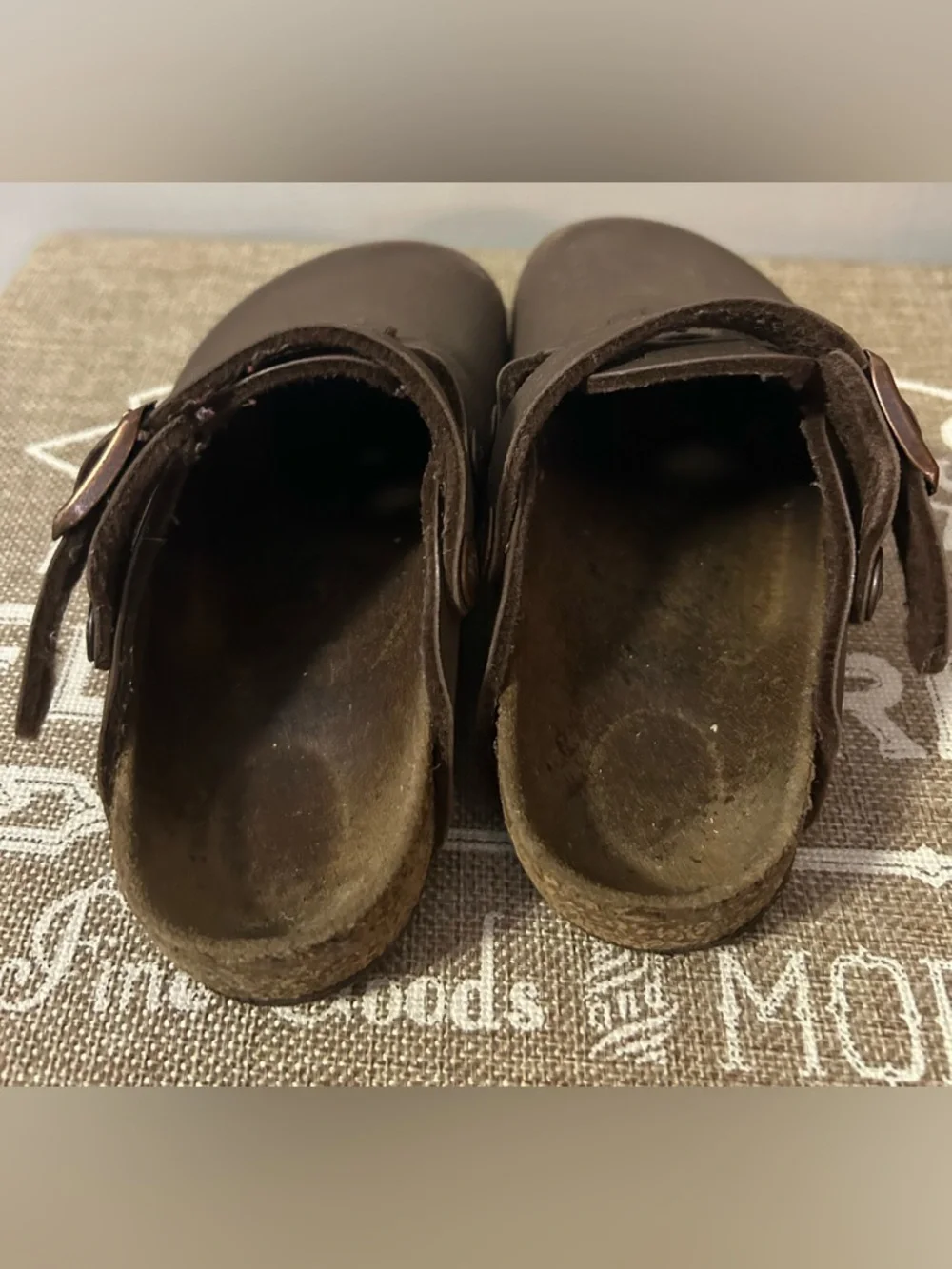 Birkenstock Brown Two-Buckle Kay Clog Sandals